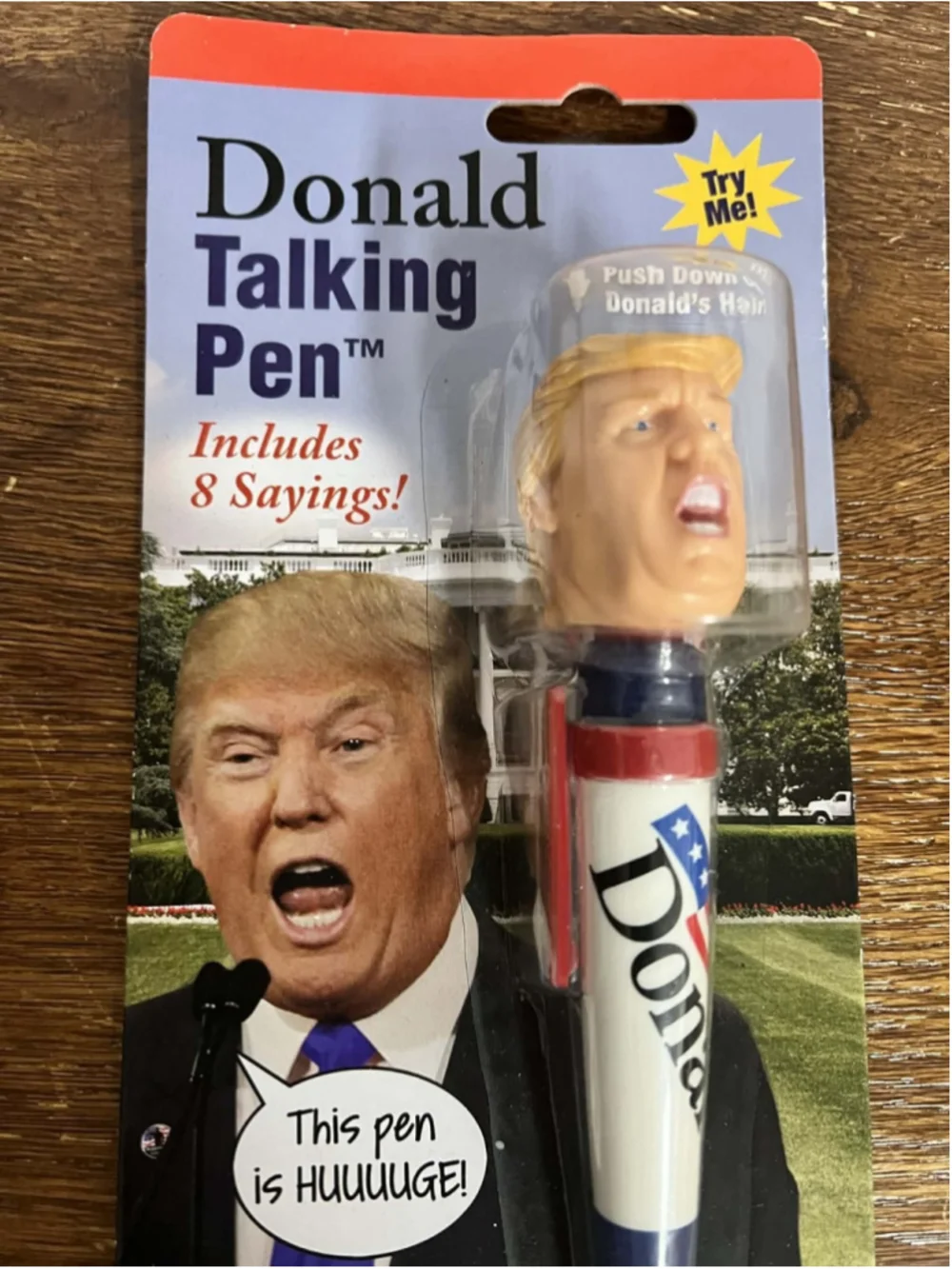 Donald Trump Talking Pen 8 Sayings New Sealed Political Gag Gift Collectible